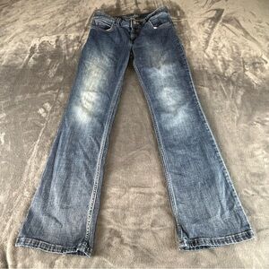 Wrangler‎ Women Bootcut Jeans Mid Rise Medium Wash Denim Size 9x32 Western